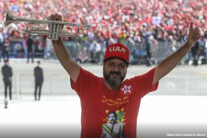 Fabiano Trompetista também subiu a rampa na posse de Lula em 2023